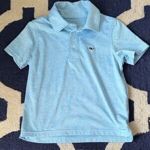 Vineyard Vines sankity stripe OTG Light Blue Polo Shirt